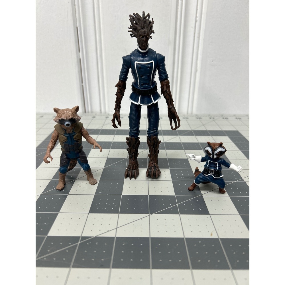 GOTG Action Figures Groot Rocket Racoon Guardians Lot of 3 Loose‎